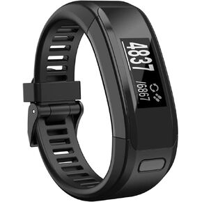 Compatible Bands Replacement for Garmin Vivosmart HR, With Metal Buckle Fitness Wristband Strap