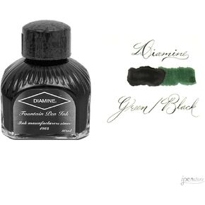 Diamine Fountain Pen Ink 80ml - Green Black