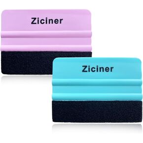 2 PCS Car Wrapping Tool Kits, Felt Squeegee Vinyl Scraper Tool, Vinyl Wrap Squeegee Applicator Tool for Window Tint, Wallpaper, Decal Sticker, Universal Car Accessories (Black+White)