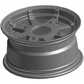 Polaris RZR Wheel, Front, 12 x 6, 26.2, Matte Black, Genuine OEM Part 1521106-458, Qty 1