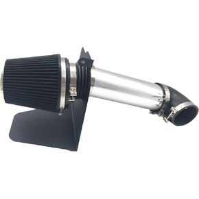 4-Inch Cold Air Intake Kit with Heat Shield + Filter Compatible for Dodge Magnum 2005-2008 ; Charger 2006-2010; Challenger 2008-2010; Chrysler 300 2005-2010 5.7L 6.1L V8 (Black Tube & Red Filter)