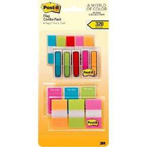 مجموعة Post-it Flags Miami مع 320 علمًا بألوان متنوعة، 60.94 في أعلام أسهم قابلة للكتابة، 60.94 في أعلام، 100.47 في أعلام أسهم و100.47 في أعلام (683-XLM) in Kuwait