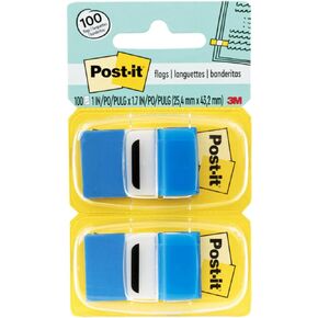 عبوة اقتصادية لأعلام Post-it، 50/موزع، 12 موزع/عبوة، 1 بوصة عرض، أزرق (680-BE12)