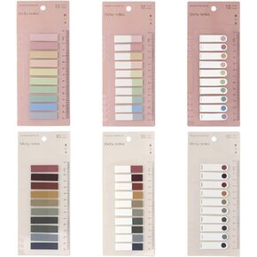 1200 Pcs Morandi Sticky Tabs, Book Tabs for Annotating Books, 60 Colors Aesthetic Index Tabs, Writable Page Markers Flags with Ruler for Notebooks