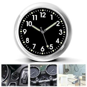 Betus Car Dashboard Clock - Stick on Dashboard or Install with Air Vent Clip - Mini Tiny Small Analog Clock Watch for Vehicle Automotive Car Truck Boat Bike Home Motorcycle