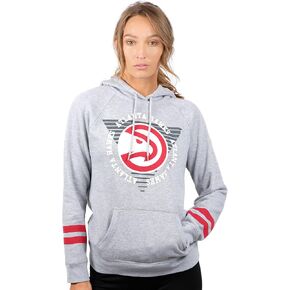 Ultra Game Women's Soft Fleece Pullover Hoodie Sweatshirt with Varsity Stripe in Saudi Arabia