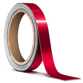 VViViD Gloss Metallic Red Air-Release Adhesive Vinyl Pinstripe Tape Roll (6 Inch x 20ft)