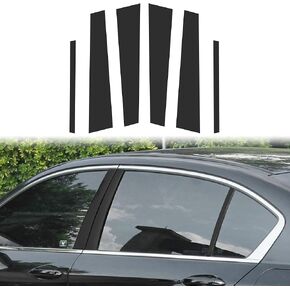 TOMALL 6pcs Car Window Pillar Post Vinyl Stickers Compatible with Honda Accord Sedan 2013-2017 Auto Overlay Wrap Trim Sticker for Car Exterior Accessories Modification Decoration (Glossy Black)