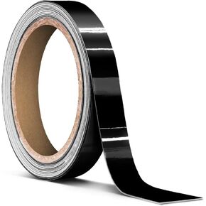 VViViD+ Ultra-Gloss Piano Black Air-Release Adhesive Premium Vinyl Pinstripe Tape Roll (1 Inch x 20ft)