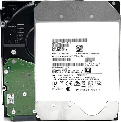 Hitachi WD HGST He10 (HUH721010ALE601) 10TB 7200RPM 128MB Cache SATA 6.0Gb/s 3.5inch Enterprise Hard Drive - 5 Year Warranty (Renewed) in Saudi Arabia