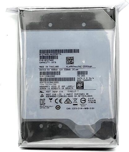 Hitachi WD HGST He10 (HUH721010ALE601) 10TB 7200RPM 128MB Cache SATA 6.0Gb/s 3.5inch Enterprise Hard Drive - 5 Year Warranty (Renewed) in Saudi Arabia