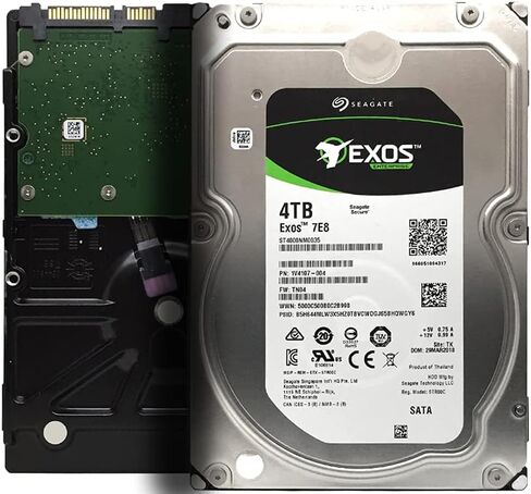 محرك الأقراص الصلبة Seagate Exos 7E8 4TB 512n SATA 128MB Cache 3.5 بوصة - عبوة خالية من الإحباط (ST4000NM0035) (تم تجديده معتمد) in Saudi Arabia