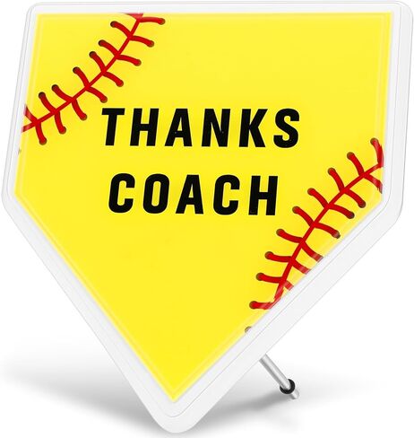 Baseball Softball Home Plate Plaque Thanks Coach Baseball Softball Coach Gifts from Team for Trophy Sign Award Accessories, 9 x 10 Inches in Saudi Arabia