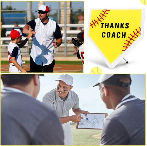 Baseball Softball Home Plate Plaque Thanks Coach Baseball Softball Coach Gifts from Team for Trophy Sign Award Accessories, 9 x 10 Inches in Saudi Arabia