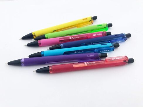قلم رصاص ميكانيكي Z-Grip Plus من زيبرا، 0.7 مم، مع رصاص وممحاة، ألوان أسطوانية متنوعة، برتقالي، أصفر، أخضر، 3 عبوات (55703) in Saudi Arabia