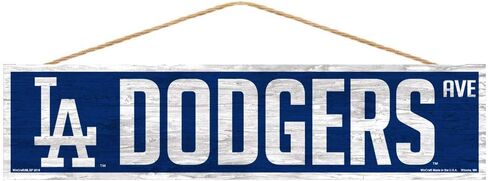 Wincraft MLB Los Angeles Dodgers SignWood Avenue Design, Team Color, 4x17 in Saudi Arabia