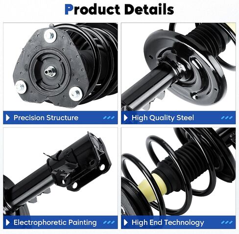 Front and Rear Complete Struts Assembly Shock Absorber Compatible with 2007-2013 Nissan Altima, Replace 172392 172393 5637, 4Pcs in Saudi Arabia