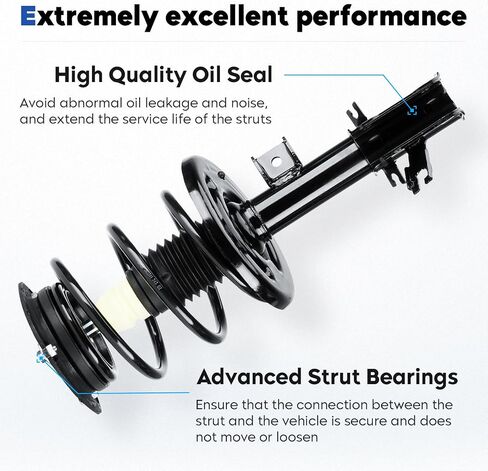 Front and Rear Complete Struts Assembly Shock Absorber Compatible with 2007-2013 Nissan Altima, Replace 172392 172393 5637, 4Pcs in Saudi Arabia