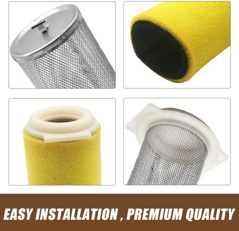 Air Filter, Guide and End Cap Kit Compatible with Yamaha Kodiak 400 YFM400A YFM400FA YFM400FAH 2000-2002, Replaces 5GH-14458-01-00 5GH-14458-01 in Saudi Arabia