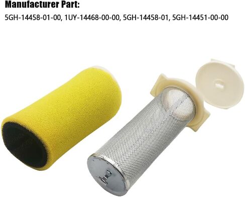 Air Filter, Guide and End Cap Kit Compatible with Yamaha Kodiak 400 YFM400A YFM400FA YFM400FAH 2000-2002, Replaces 5GH-14458-01-00 5GH-14458-01 in Saudi Arabia
