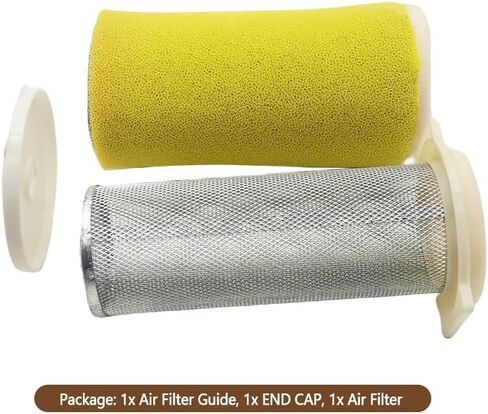 Air Filter, Guide and End Cap Kit Compatible with Yamaha Kodiak 400 YFM400A YFM400FA YFM400FAH 2000-2002, Replaces 5GH-14458-01-00 5GH-14458-01 in Saudi Arabia