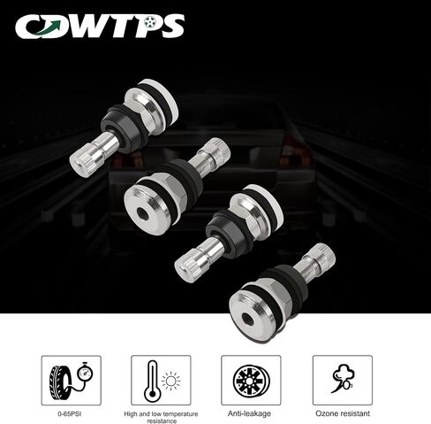 CDWTPS TR416 ساق الصمام المعدني للتركيب الخارجي يناسب فتحات حافة 0.453 و0.625 بوصة طويلة 1 1/2 بوصة (25 قطعة) in Saudi Arabia