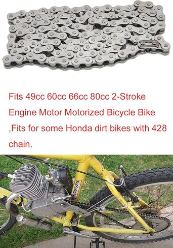 سلسلة دراجات بمحرك 415H 110L + قاطع سلسلة، متوافقة مع 49cc 60cc 66cc 80cc محرك ثنائي الشوط للدراجة شديدة التحمل وأجزاء سباق عالية الطاقة in Kuwait