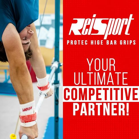 مقابض شريطية عالية بخطاف وحلقة من بروتيك إيليت للرجال من Reisport، للجمباز، مقاس X-Small in Kuwait