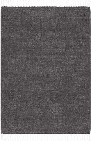 Americanflat 50x70 Authentic Mexican Throw Blanket - Falsa Blanket - Soft Cotton Throw Blanket for Indoor or Outdoor - Use as Yoga Rug, Meditation Blanket, or Beach Blanket - Gift Idea - Grey Stripes in Kuwait