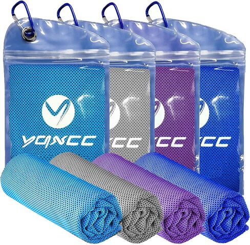 4 عبوات من مناشف التبريد YQXCC (40 بوصة × 12 بوصة) منشفة باردة، منشفة باردة، منشفة ثلج باردة ناعمة قابلة للتنفس من الألياف الدقيقة للرياضة واليوجا والجولف وصالة الألعاب الرياضية والتخييم والجري واللياقة البدنية والتمرين والمزيد من الأنشطة in Saudi Arabia
