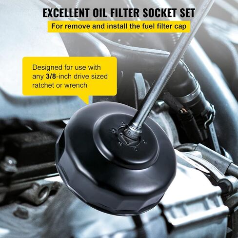 Oil Filter Socket Set, 30 Pcs, Steel, Black, 3-Jam Wrench in Saudi Arabia