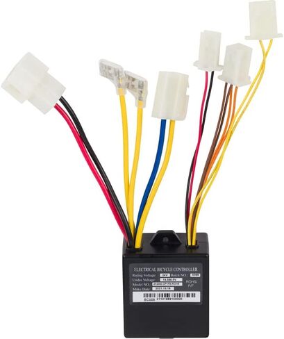 مجموعة وحدة التحكم والخانق لـ Razor E100 - وحدة التحكم OEM 24V البديلة وأجزاء الخانق الملتوية لـ Razor E100 (V10+)، E125 (V10+)، E150، eSpark - 7 موصلات، صمام خانق ذو 4 دبابيس، ZK2400-DP-FS in Kuwait