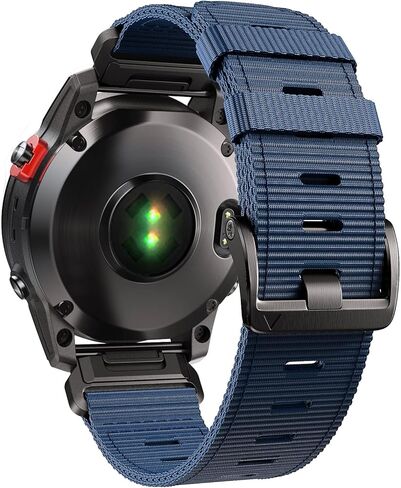 متوافق مع Garmin Fenix ​​5X/7X/Tactix 7 pro، سوار ساعة Quickfit من النايلون مقاس 26 مم لـ Garmin Fenix ​​3/3 HR، Fenix ​​5X Plus/6X/6X Pro/Tactix/Descent MK1/D2 Delta PX/D2 Charlie، أسود in Kuwait