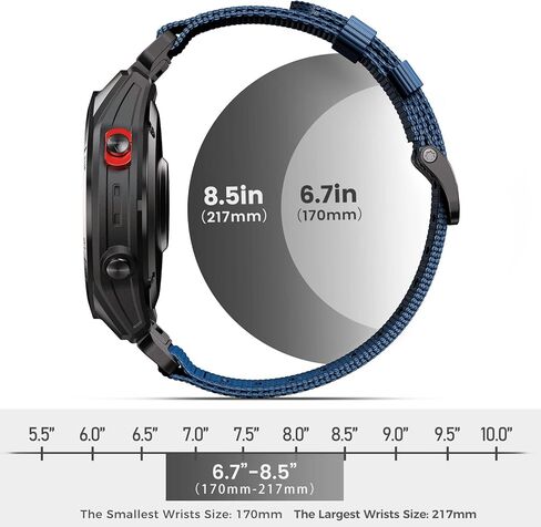متوافق مع Garmin Fenix ​​5X/7X/Tactix 7 pro، سوار ساعة Quickfit من النايلون مقاس 26 مم لـ Garmin Fenix ​​3/3 HR، Fenix ​​5X Plus/6X/6X Pro/Tactix/Descent MK1/D2 Delta PX/D2 Charlie، أسود in Kuwait