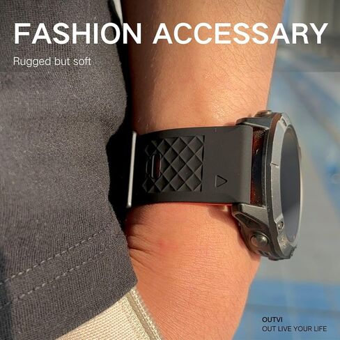 سوار ساعة 26 ملم لـ garmin fenix 7x sapphire Solar fenix 6x pro Solar fenix 5x 3 hr سريع الفك مناسب لساعة السيليكون البديلة لـ garmin epix 2 pro sapphire 51mm Descent MK1/2/2i in Kuwait