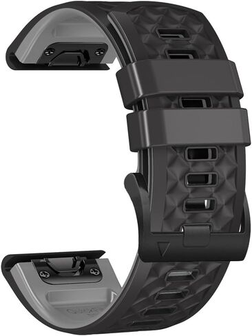سوار ساعة 26 ملم لـ garmin fenix 7x sapphire Solar fenix 6x pro Solar fenix 5x 3 hr سريع الفك مناسب لساعة السيليكون البديلة لـ garmin epix 2 pro sapphire 51mm Descent MK1/2/2i in Kuwait