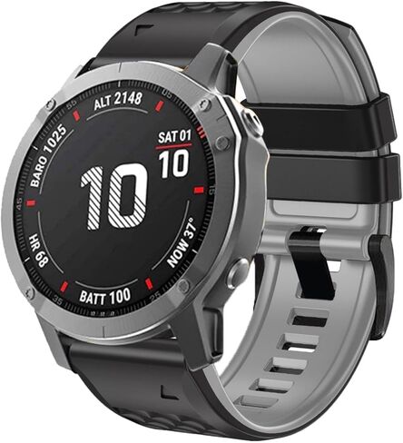 سوار ساعة 26 ملم لـ garmin fenix 7x sapphire Solar fenix 6x pro Solar fenix 5x 3 hr سريع الفك مناسب لساعة السيليكون البديلة لـ garmin epix 2 pro sapphire 51mm Descent MK1/2/2i in Kuwait