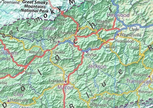 North Carolina State Poster Map - 13.3 x 30 inches - Paper Laminated in Saudi Arabia