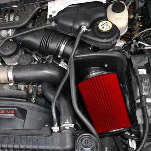 مجموعة مدخل الهواء البارد SPELAB لسيارة Ford 2003-2007 Ford 6.0L Powerstroke Diesel F250 F350 F450 F550 (أحمر) in Kuwait