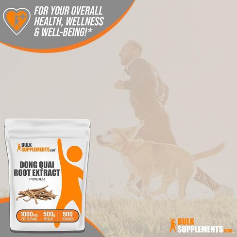 BULKSUPPLEMENTS.COM مستخلص جذر دونغ كاي - مستخلص جذر حشيشة الملاك، مكملات دونغ كاي العشبية - خالية من الغلوتين، 1000 ملغ لكل وجبة، 500 جرام (1.1 رطل)، حزمة من 1 in Saudi Arabia