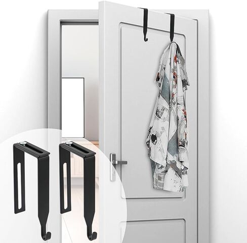 12 pcs Adjustable Cubicle Wall Hooks with Screwdriver, Universal Panel Partition Metal Hooks Over The Door Hook Bedroom Office Cubicle Hangers fits 1.35-3.5 Inch Thick Wall Panels(Black) in Saudi Arabia