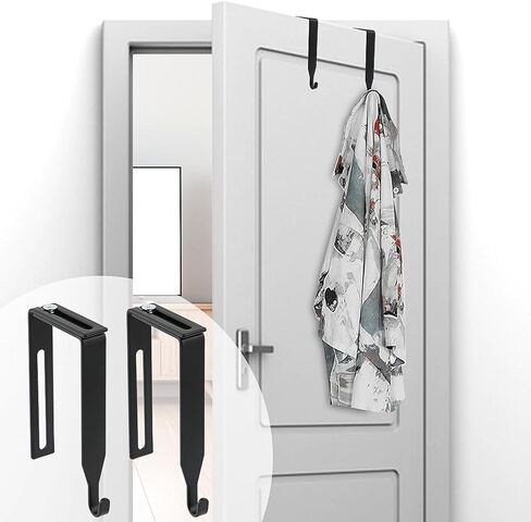 12 pcs Adjustable Cubicle Wall Hooks with Screwdriver, Universal Panel Partition Metal Hooks Over The Door Hook Bedroom Office Cubicle Hangers fits 1.35-3.5 Inch Thick Wall Panels(Black) in Saudi Arabia
