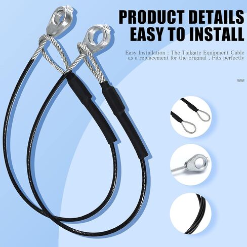 2 قطعة مجموعة كابل الباب الخلفي استبدال M159508 مناسب لجون ديري غاتورز M TE TH TX XUV TH 6x4 TX 4X2 XUV865R XUV 825E HPX615E HPX815E استبدال دعم البوابة الخلفية للبوابة الخلفية in Kuwait