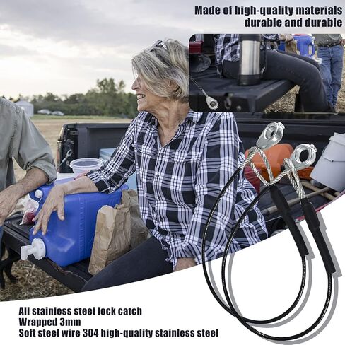 2 قطعة مجموعة كابل الباب الخلفي استبدال M159508 مناسب لجون ديري غاتورز M TE TH TX XUV TH 6x4 TX 4X2 XUV865R XUV 825E HPX615E HPX815E استبدال دعم البوابة الخلفية للبوابة الخلفية in Kuwait