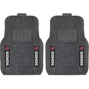 FANMATS - 13817 NCAA University of Oklahoma Sooners Nylon Face Deluxe Car Mat , Black, 20"x27"