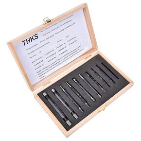 Thread Plug Gauge High Accuracy Double End Through Stop Measurement Hand Tool for Hardware Tool Thread Diameter Measurement 10Pcs (Imperial Thread)