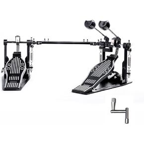 Double Bass Drum Pedal, Double Chain Double Bass Pedal, Double Kick Pedal for Bass Drum，Drum Set Kit and Electronic Drums (V-ST13)