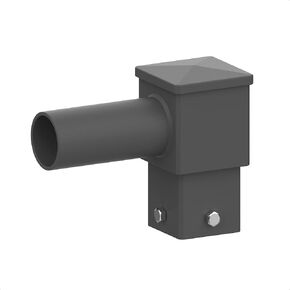 90° Horizontal Tenon Adapter for 4 inch Square Pole Bracket Adapter with Slip Fitter Mount (2 3/8inch) Mounting Bracket Accessories for Outdoor Shoebox Lighting Street Light Parking Lot Light