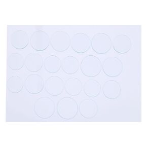 21pcs 35‑45mm Flat Watch Glass Beaker Cover Laboratory High Temperature Plain Watch Glass Equipment Watch Repair Parts for Chemistry