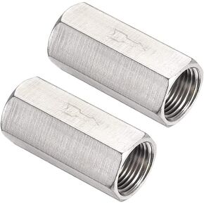 One Way Air Check Valve 3/8" Femal Threaded Full Ports Brass Nickel Plating Non Return Check Valve, 2Pcs